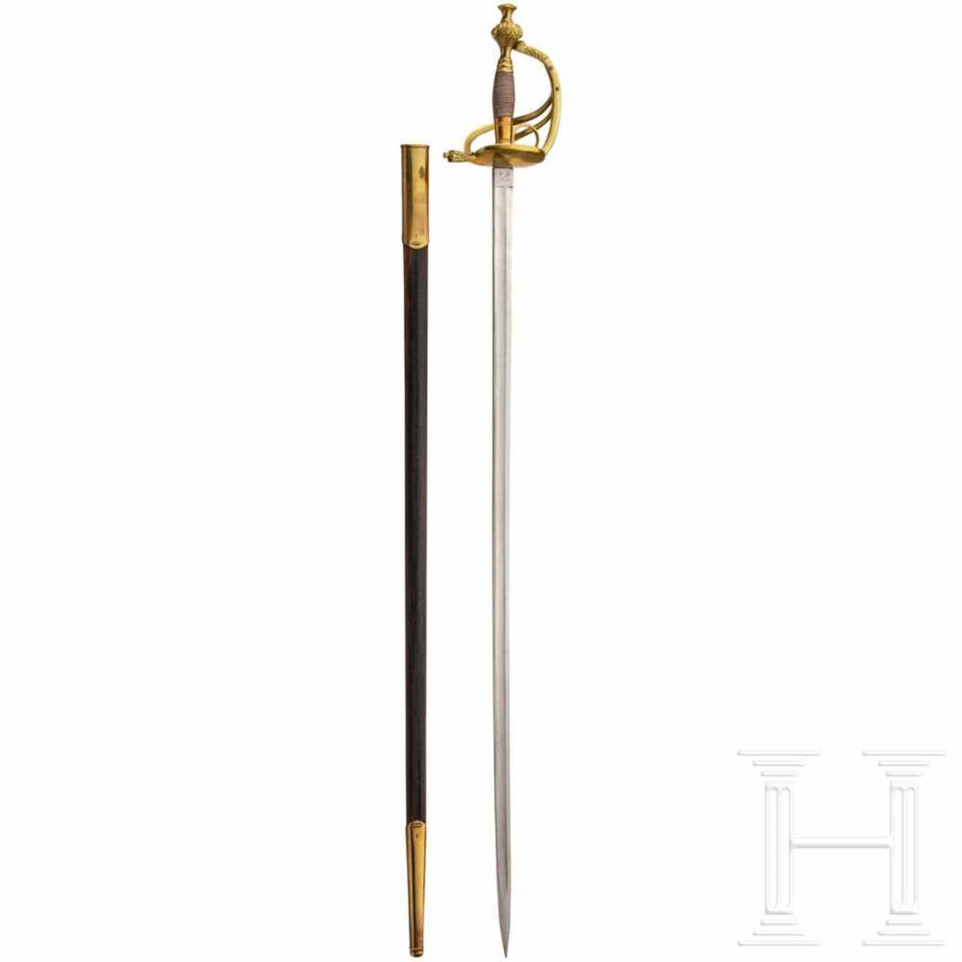A sword for infantry officers for official trials, reign of Friedrich III.Gekehlte, gerade - Bild 2 aus 4