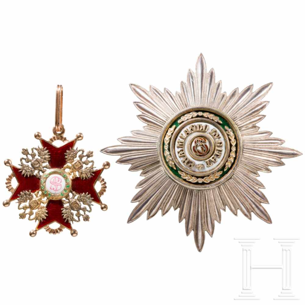 A Russian Order of St. Stanislaus – an order set 2nd class, dated 1857In gold and enamel. The back - Image 3 of 7