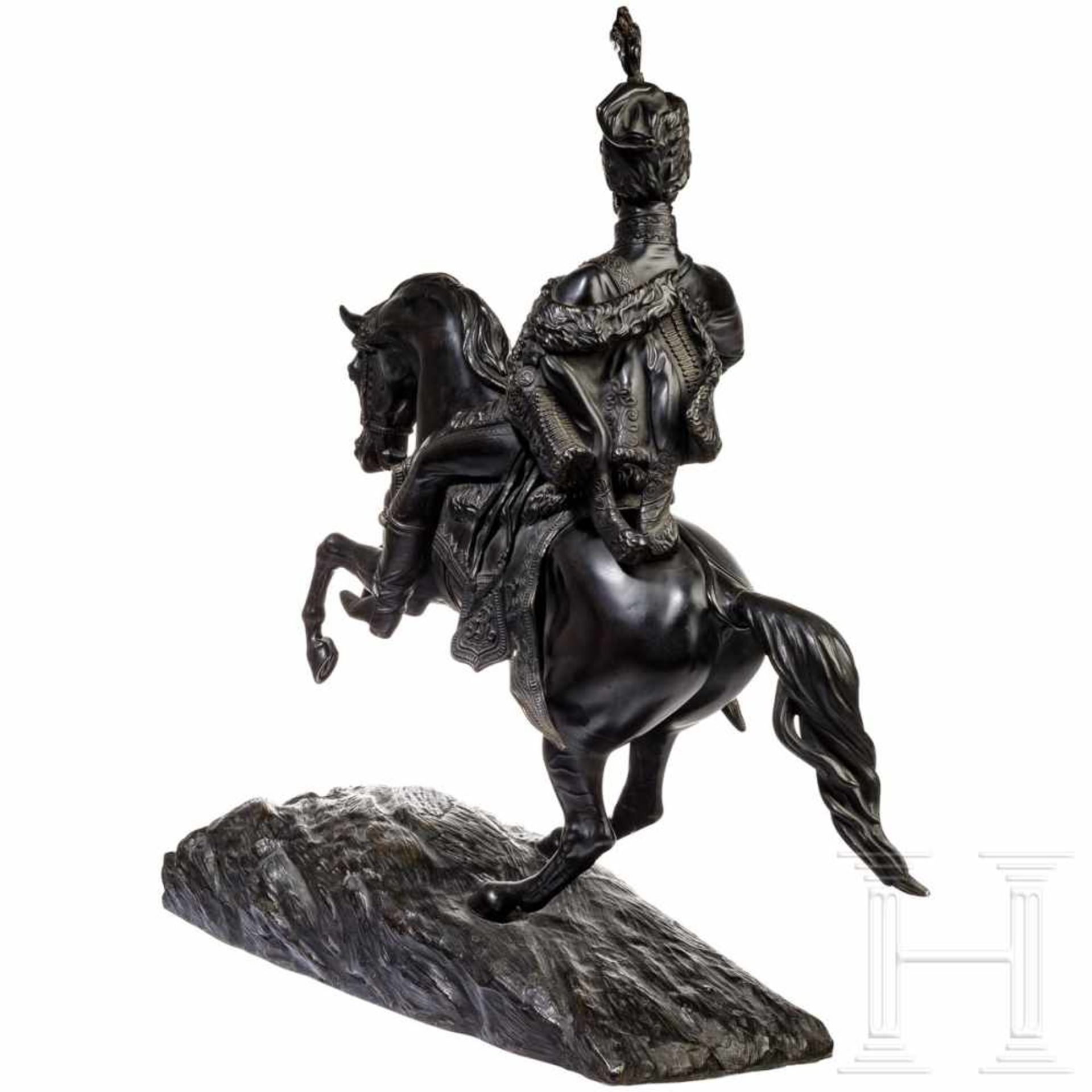 General Charles Vane Stewart, 3rd Marquis of Londonderry – a French equestrian bronze statue, 19th - Bild 4 aus 4