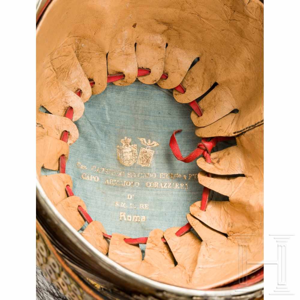 A model 1900 helmet for members of the Royal Lifeguard of the Corazzieri, 1900 – 1946Body of - Image 6 of 8