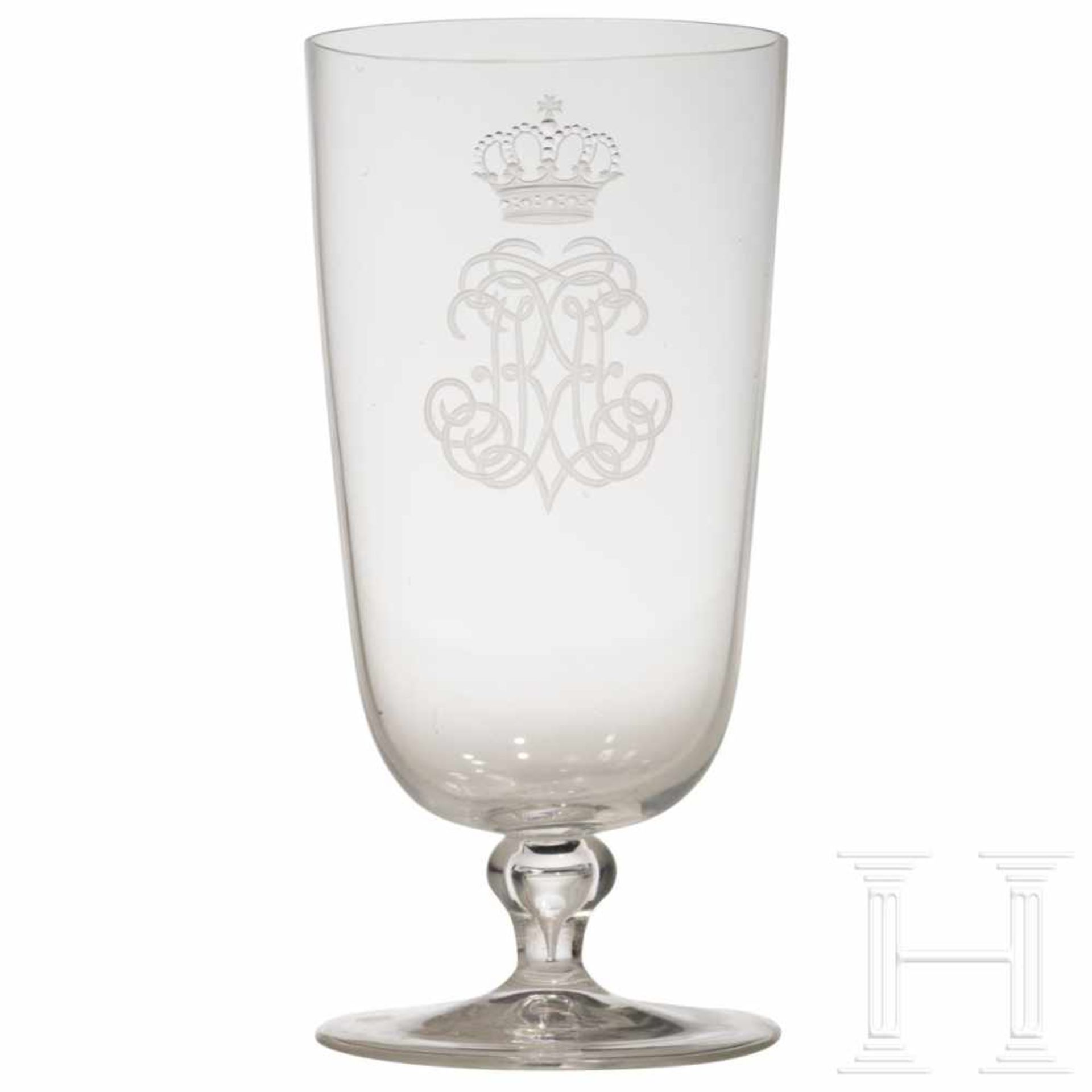 Prince Friedrich Karl of Prussia (1828 - 1885) - 19 glasses and a carafe from a serviceVierzehn - Bild 5 aus 5