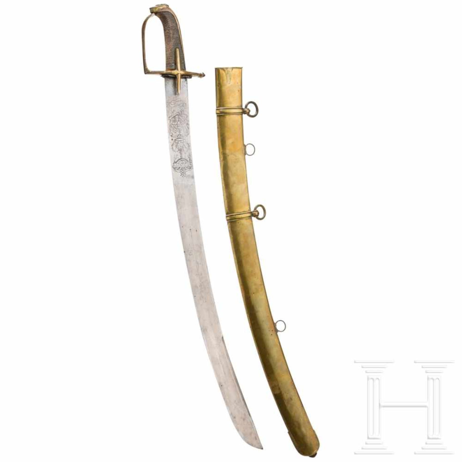 A sabre for hussar officers from the reign of Maria Theresia, circa 1740/50Broad, slightly curved - Bild 2 aus 6