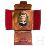Prince Heinrich of Prussia (1862-1929) - a portrait miniature in a leather caseHandgemalte