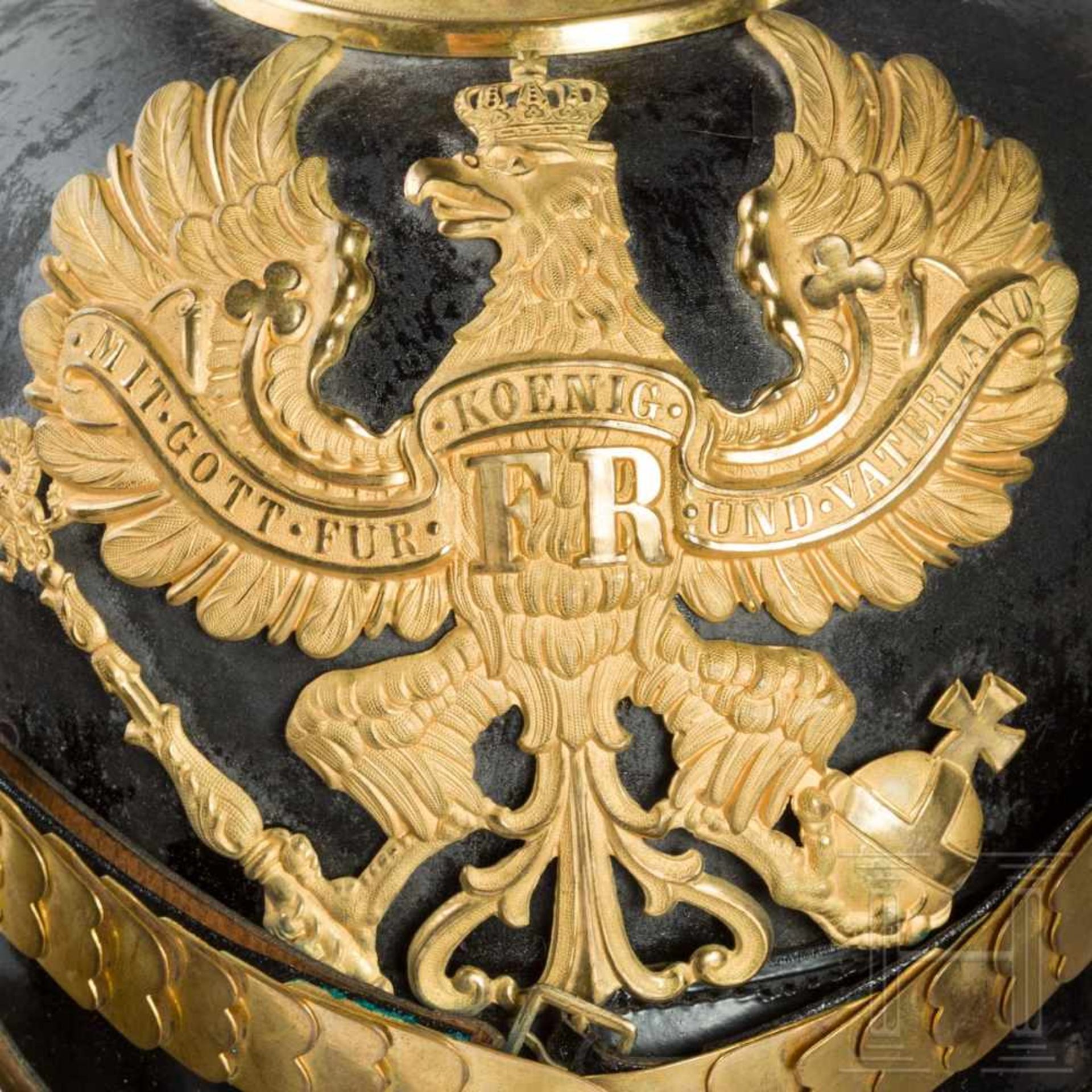 An estate of a Prussian infantry officer, circa 1910Gut erhaltener Helm für Offiziere der Fußtruppen - Bild 2 aus 4