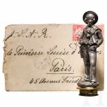 Prince Alfons of Bavaria (1862 - 1933) - a personal seal and a sealed envelopeSculpture of a navy