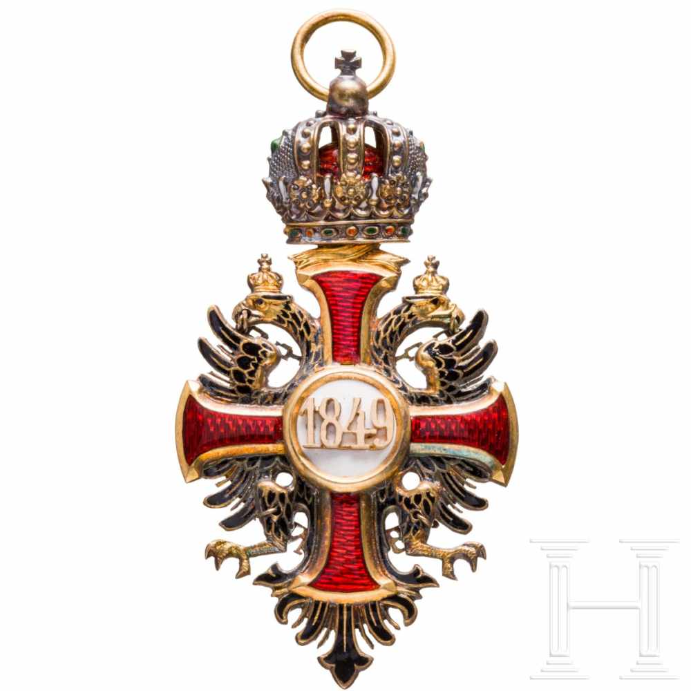 An Order of Franz JosephIn Gold gefertigtes Großkreuzkleinod des Wiener Herstellers Vincenz Mayer‘ - Image 2 of 3