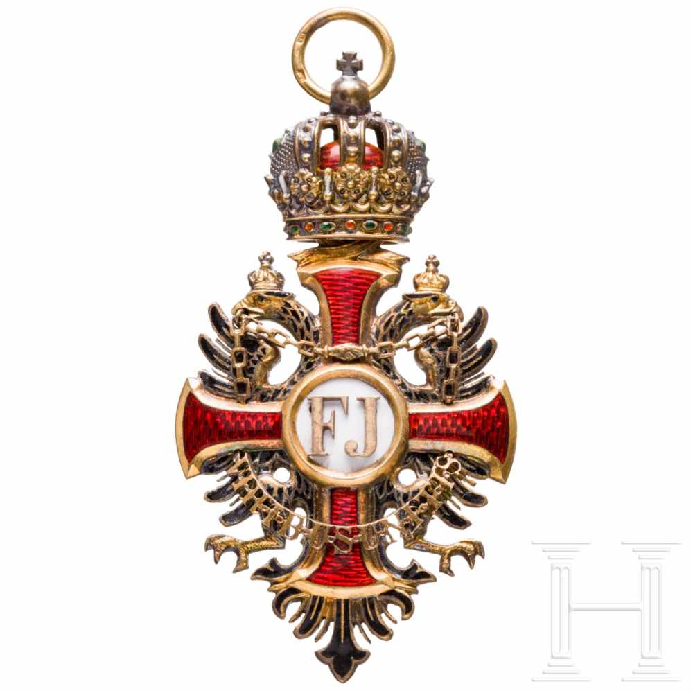 An Order of Franz JosephIn Gold gefertigtes Großkreuzkleinod des Wiener Herstellers Vincenz Mayer‘