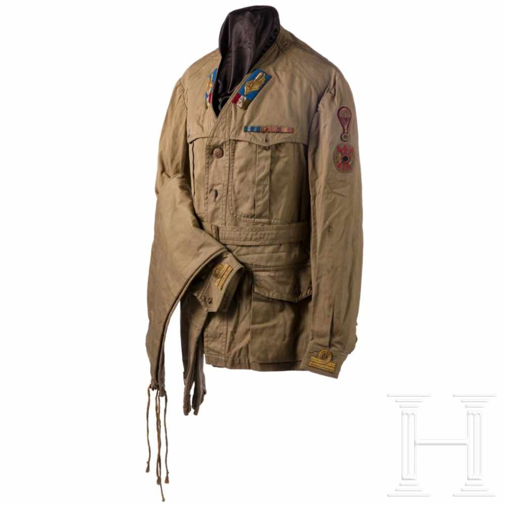 A summer uniform for a training officer of the paratroopers in World War IIUniform tunic made of