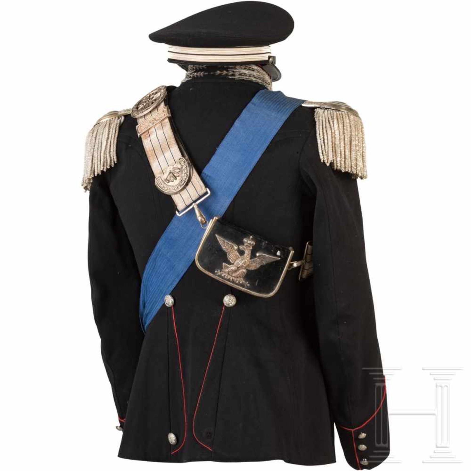 A uniform M 34 for Carabinieri officersSchirmmütze mit Deckel aus feinem, schwarzem Wolltuch (kleine - Bild 2 aus 3