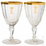 Prince Friedrich Leopold of Prussia (1865 - 1931) - two wine cupsKristallglas, die ungewöhnliche