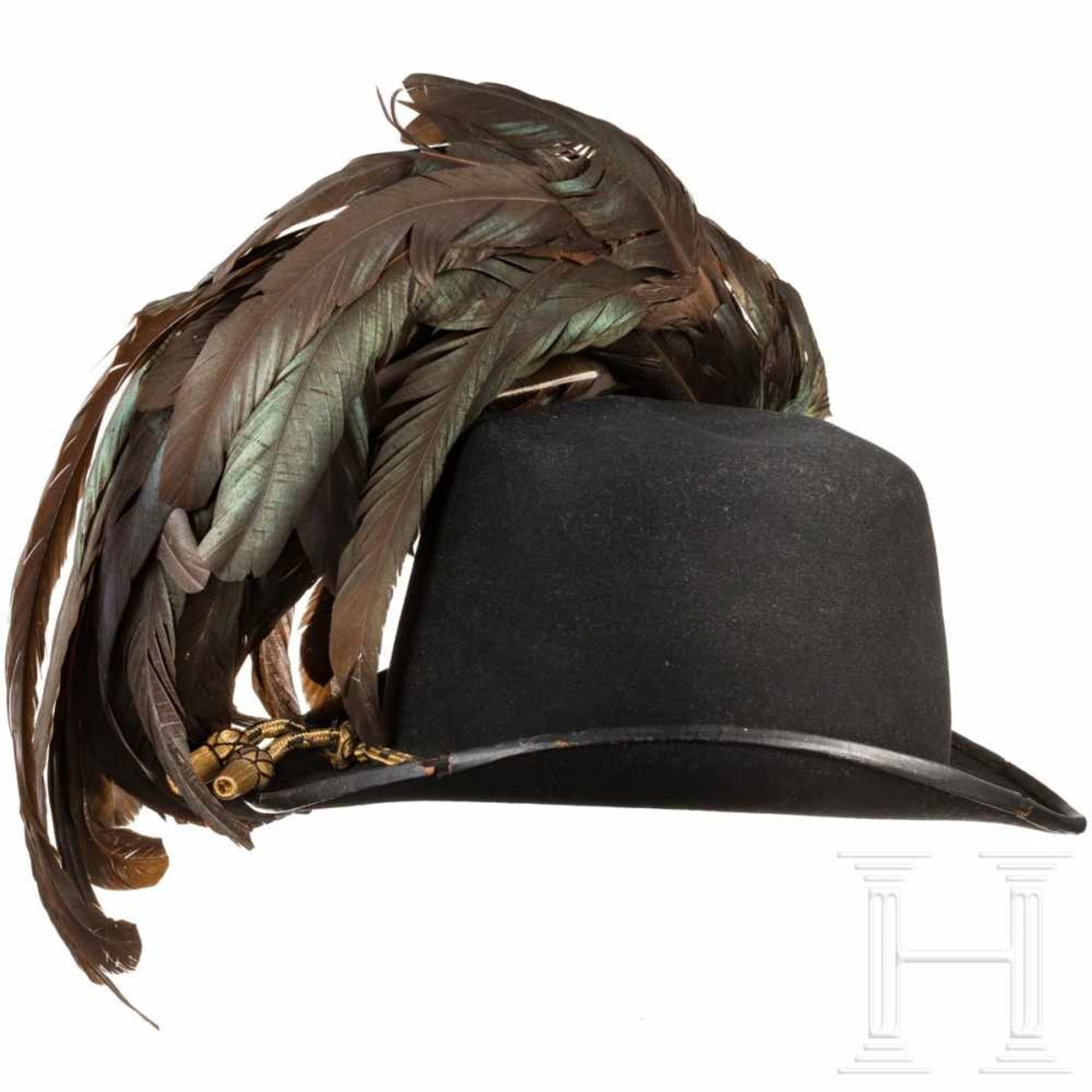 A hat for officers of the k.u.k. Kaiserjäger-RegimentsKorpus aus feinem schwarzen Filz (kleine - Bild 2 aus 3