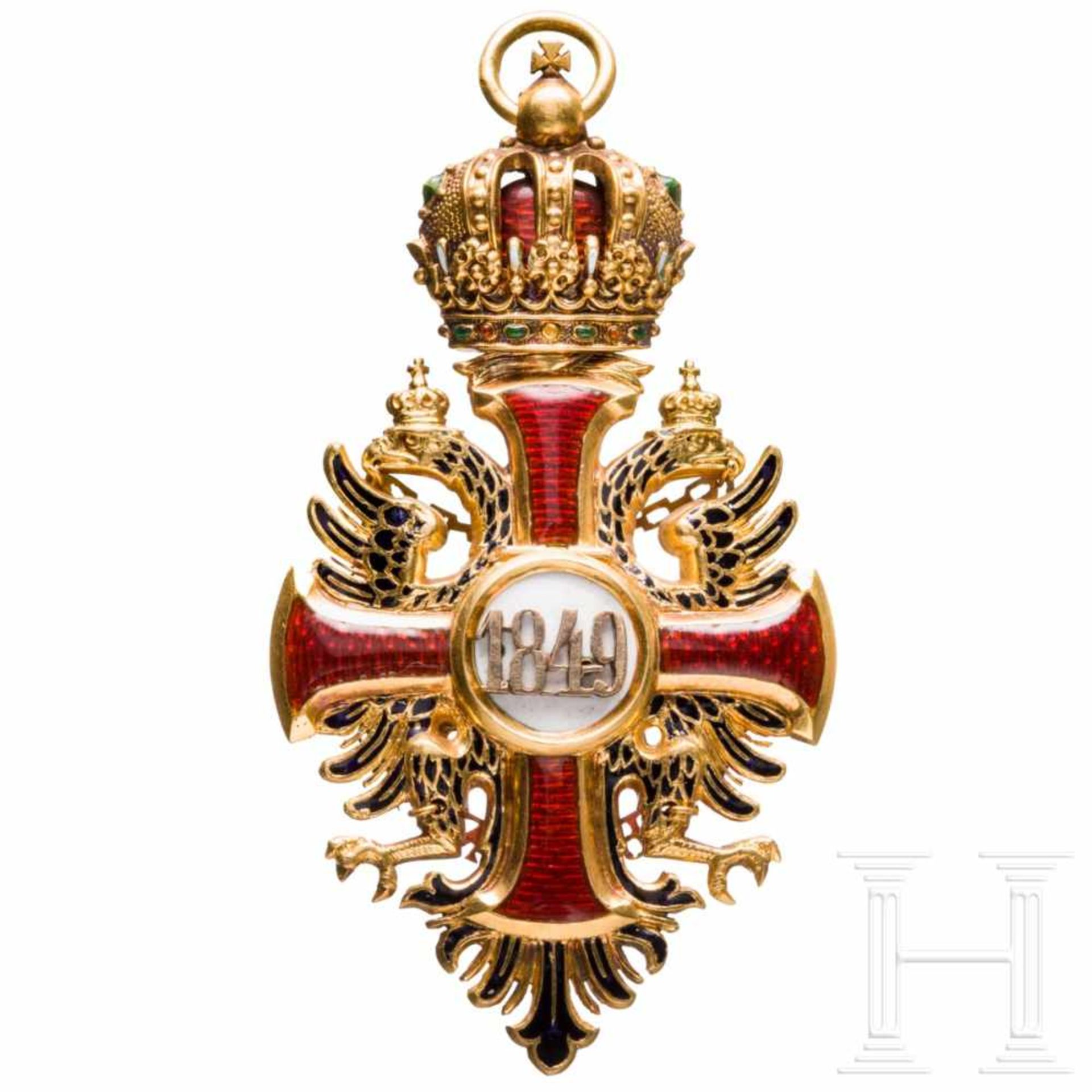Order of Franz JosephIn Gold gefertigtes Komturkreuz um 1900. In der Öse Amtspunze (Gemskopf-3A), - Bild 2 aus 3