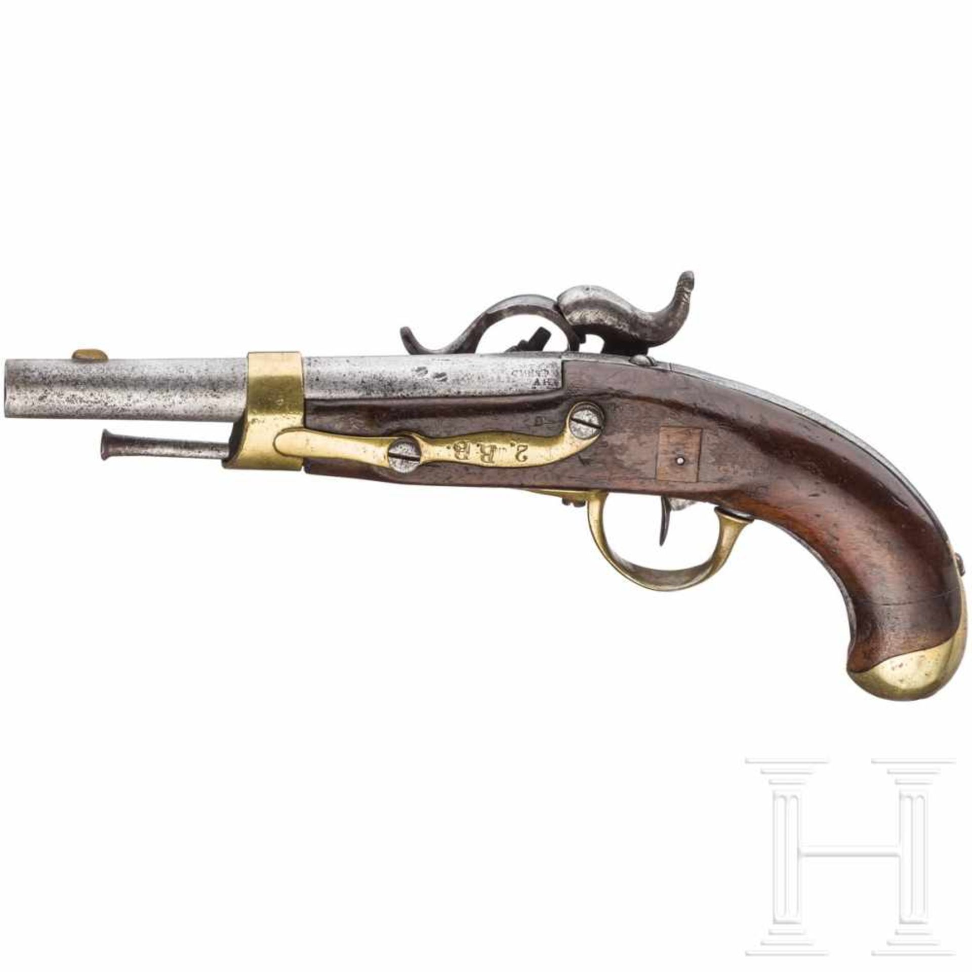 A trumpeter pistol M 1831, ex French pistol M year 13Glatter Lauf im Kaliber 18 mm mit - Bild 2 aus 3