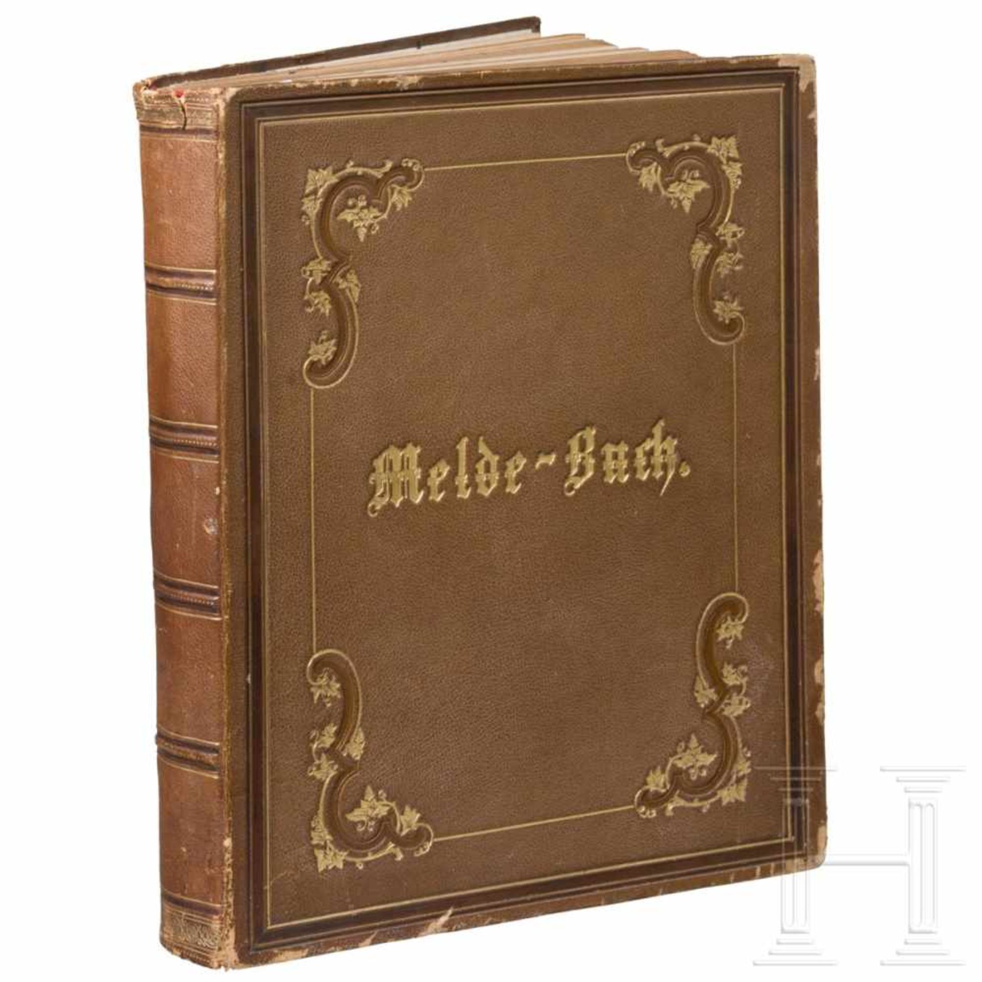 Prince Carl of Prussia (1801 - 1883) - a visitors' book, dated 1870 - 1872Goldbedruckter,