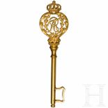 A chamberlain's key, reign of King Friedrich August III. (1904-18)Messing mit polierter