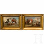 A pair of paintings with scenes from the seven-years-war, Karl Ludwig Reuling, ca. 1760/70Öl auf