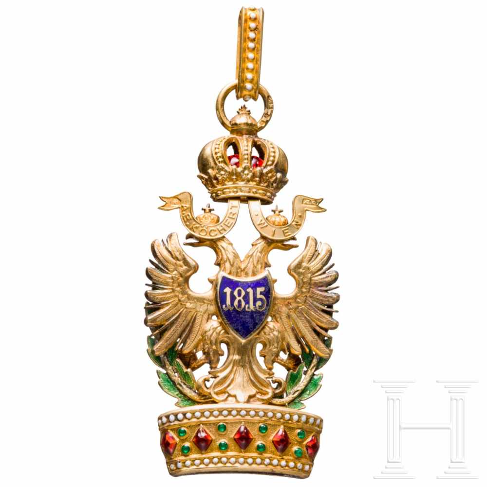 An Order of the Iron CrownIn Gold gefertigte Ordensdekoration der 3. Klasse mit der Kriegsdekoration - Image 2 of 3