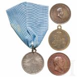 A Silver Medal for the Patriotic War in 1812 and three other medals, Russia, mainly 19th