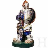 A hand-painted porcelain figurine of a bogatyr in neo-Russian style, circa 1915 – 1925Weißes