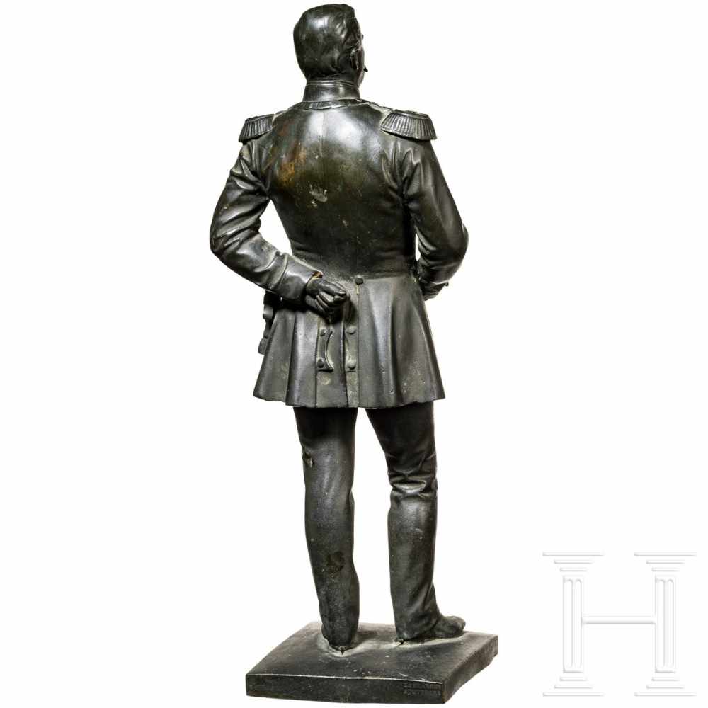 A bronze figure of Prince Karl Anton von Hohenzollern (1811 - 1885) as a generalMassive Bronze, - Image 2 of 5