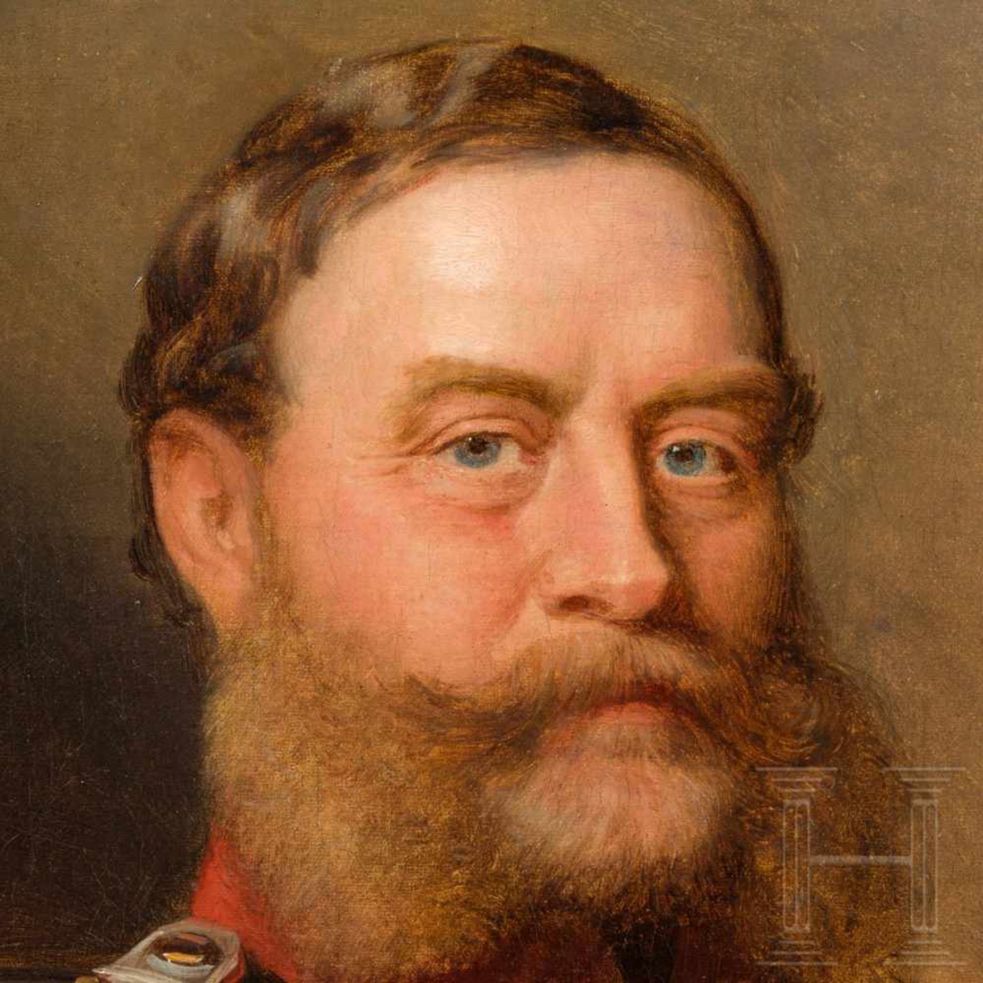 A portrait of general August von Witzleben (1808 - 1880)Öl auf Leinwand, rechts signiert "HP - Bild 2 aus 5