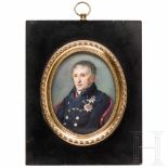 A portrait of the renowned Russian statesman Aleksei Nikolayevich Olenin (1763 – 1843), miniature on