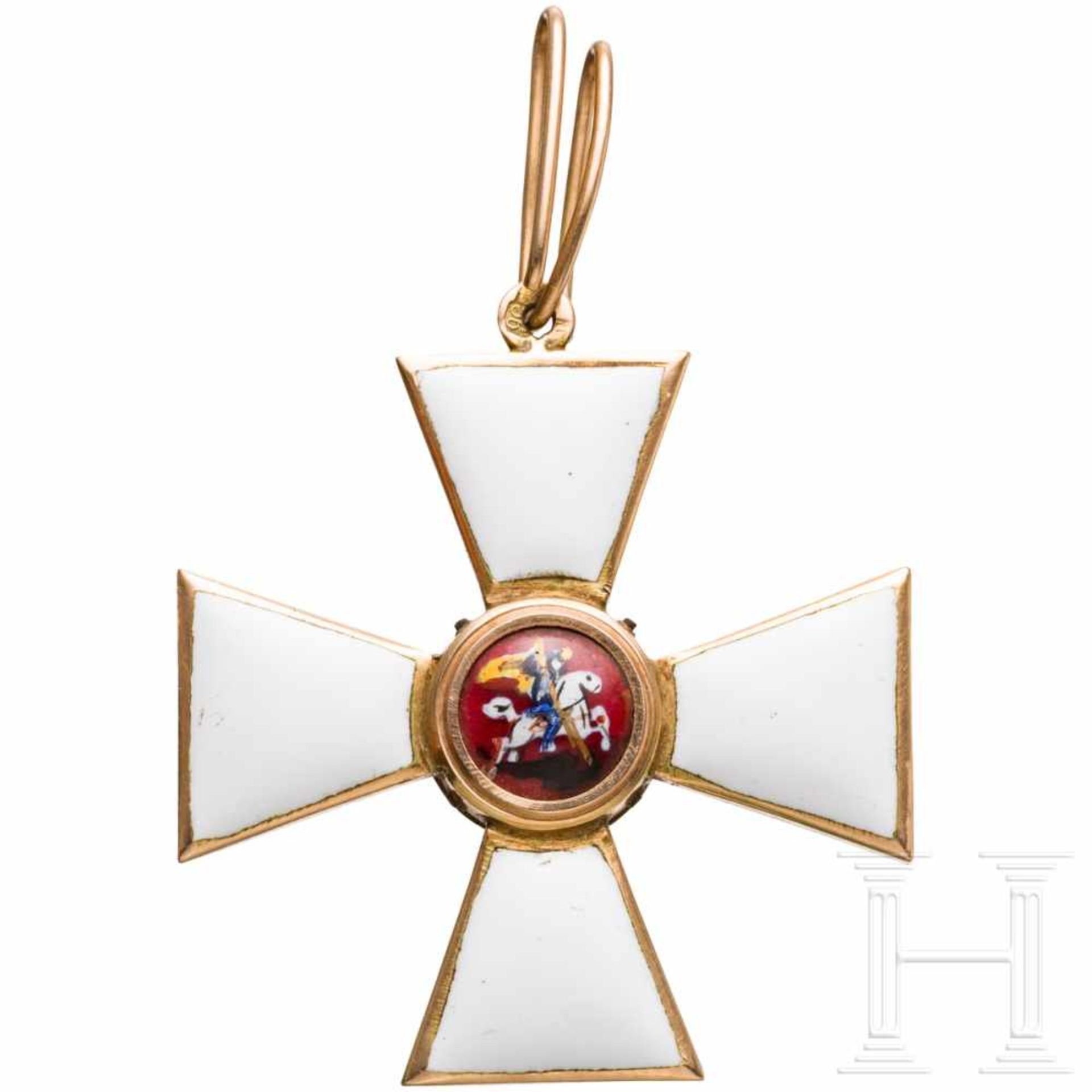 A Russian Order of St. George – a cross 4th class, circa 1915Gold, enamelled. The mark of fineness - Bild 2 aus 5