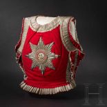 A supravest for officers of the Garde du Corps, in the issue of circa 1860Red cloth with white