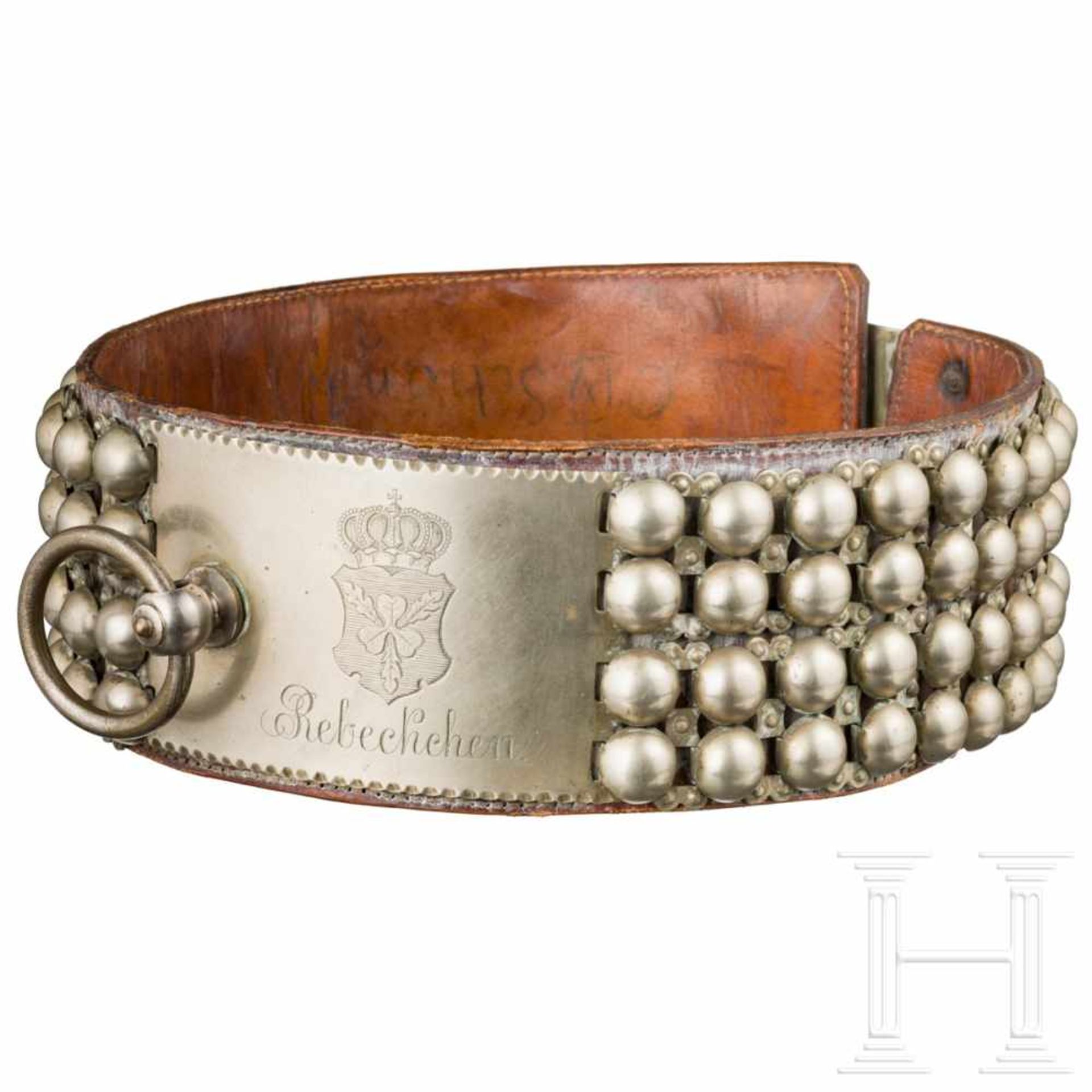 Prince Otto von Bismarck – a collar of the "imperial dog" RebeckchenBroad band of smooth nickel - Bild 2 aus 4