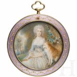 A portrait of the French queen Marie-Antoinette of Austria-Lorraine, miniature on ivory, possibly