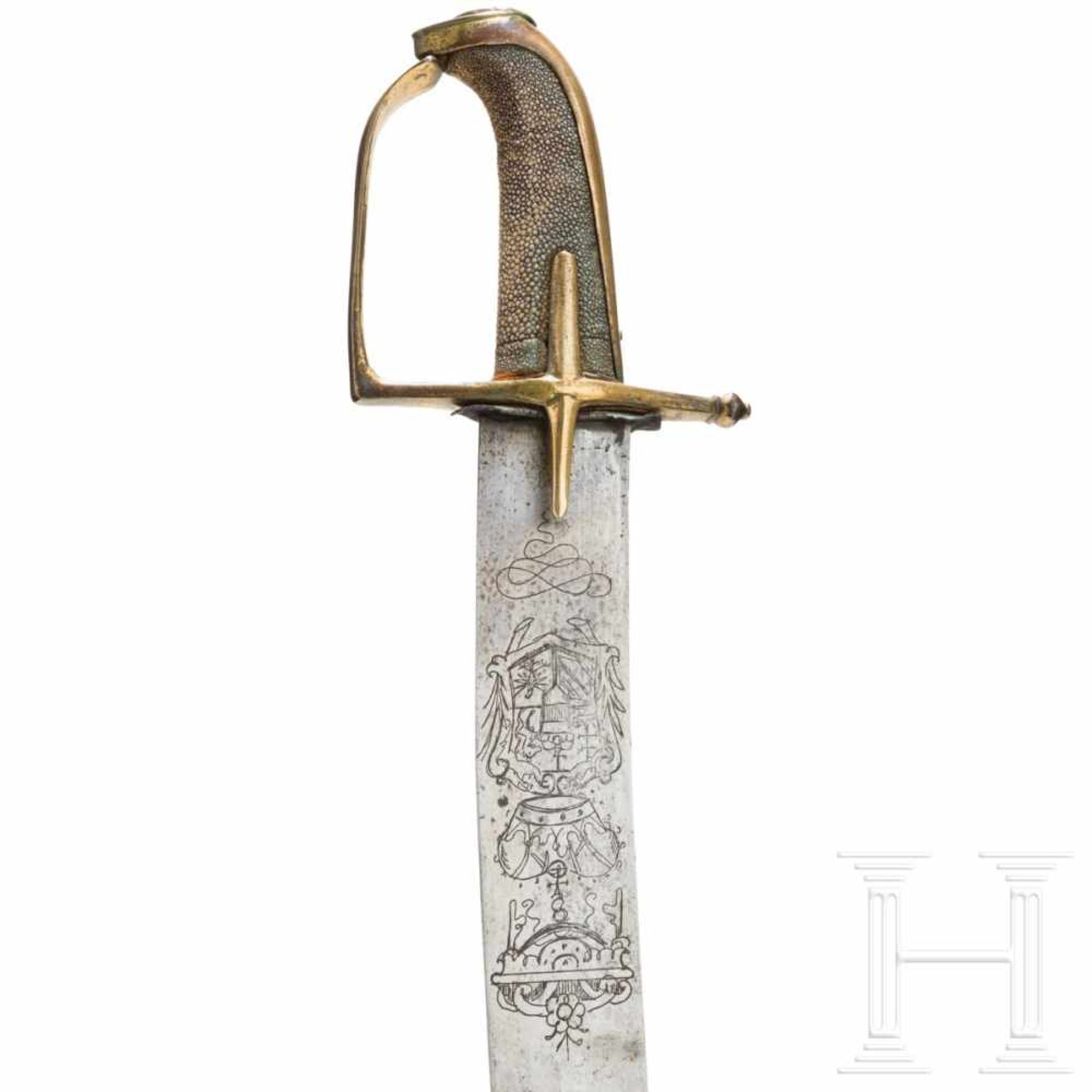 A sabre for hussar officers from the reign of Maria Theresia, circa 1740/50Broad, slightly curved - Bild 5 aus 6