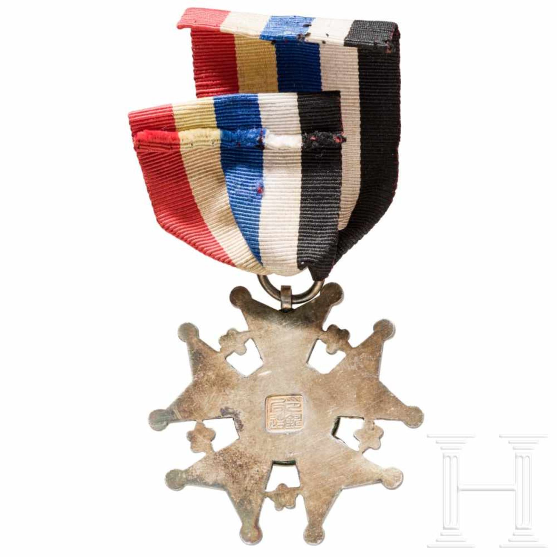 A Medal of Merit 2nd class of the Republic, Chinese province Hebei, from 1912 onwardsFünfarmiges, - Bild 2 aus 2