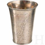 A silver presentation cup for the battalion doctor Gustav Nielson, mid 19th centurySilber,