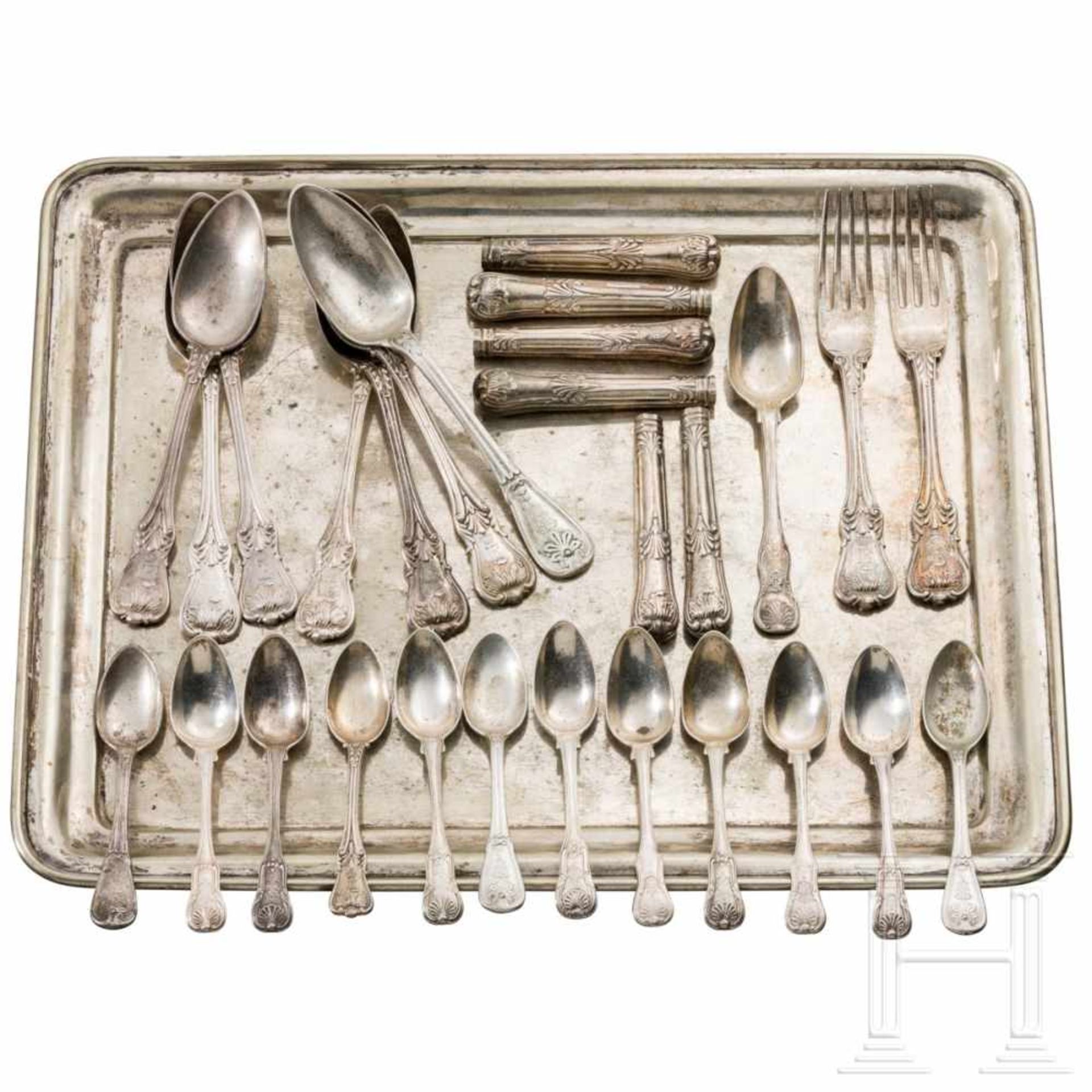 Prince Friedrich Leopold of Prussia (1865 - 1931) - 22 pieces of cutlery from his silverware and a