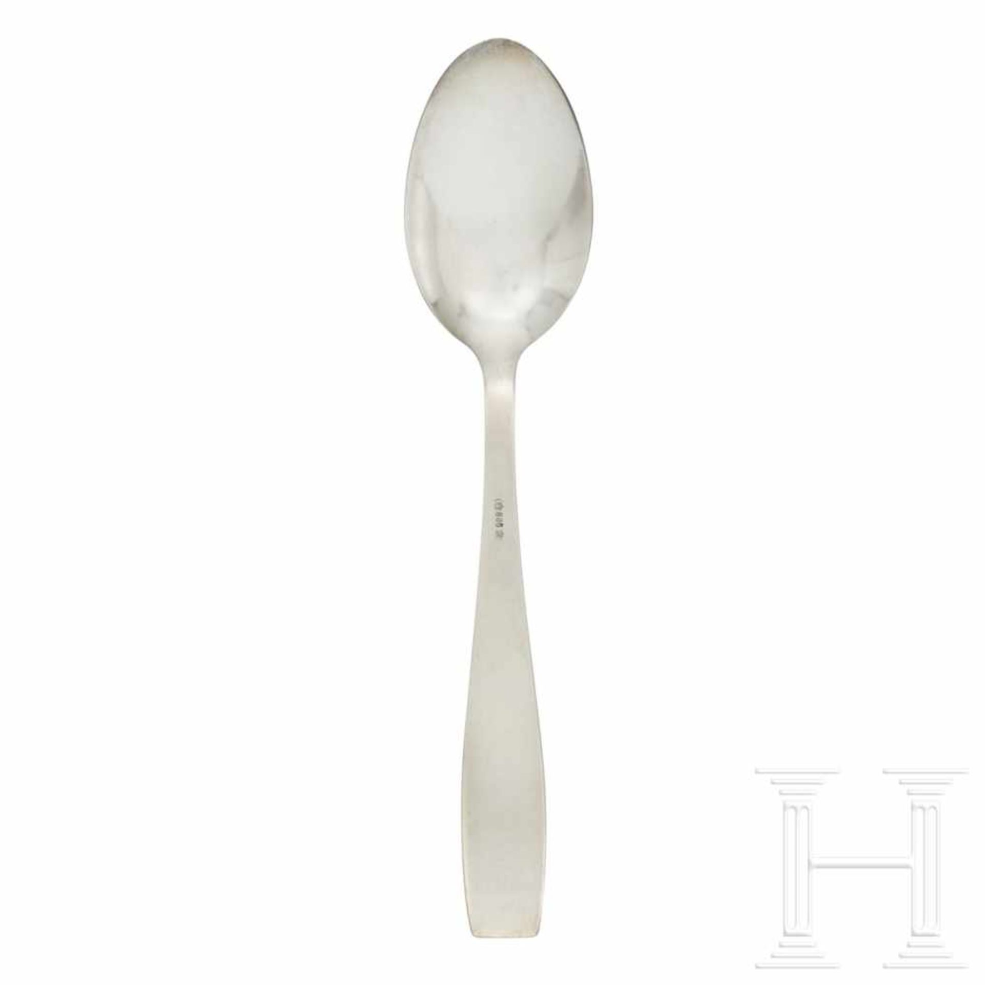 Adolf Hitler – a Lunch Spoon from his Personal Silver ServiceSo called “formal pattern” with - Bild 2 aus 4