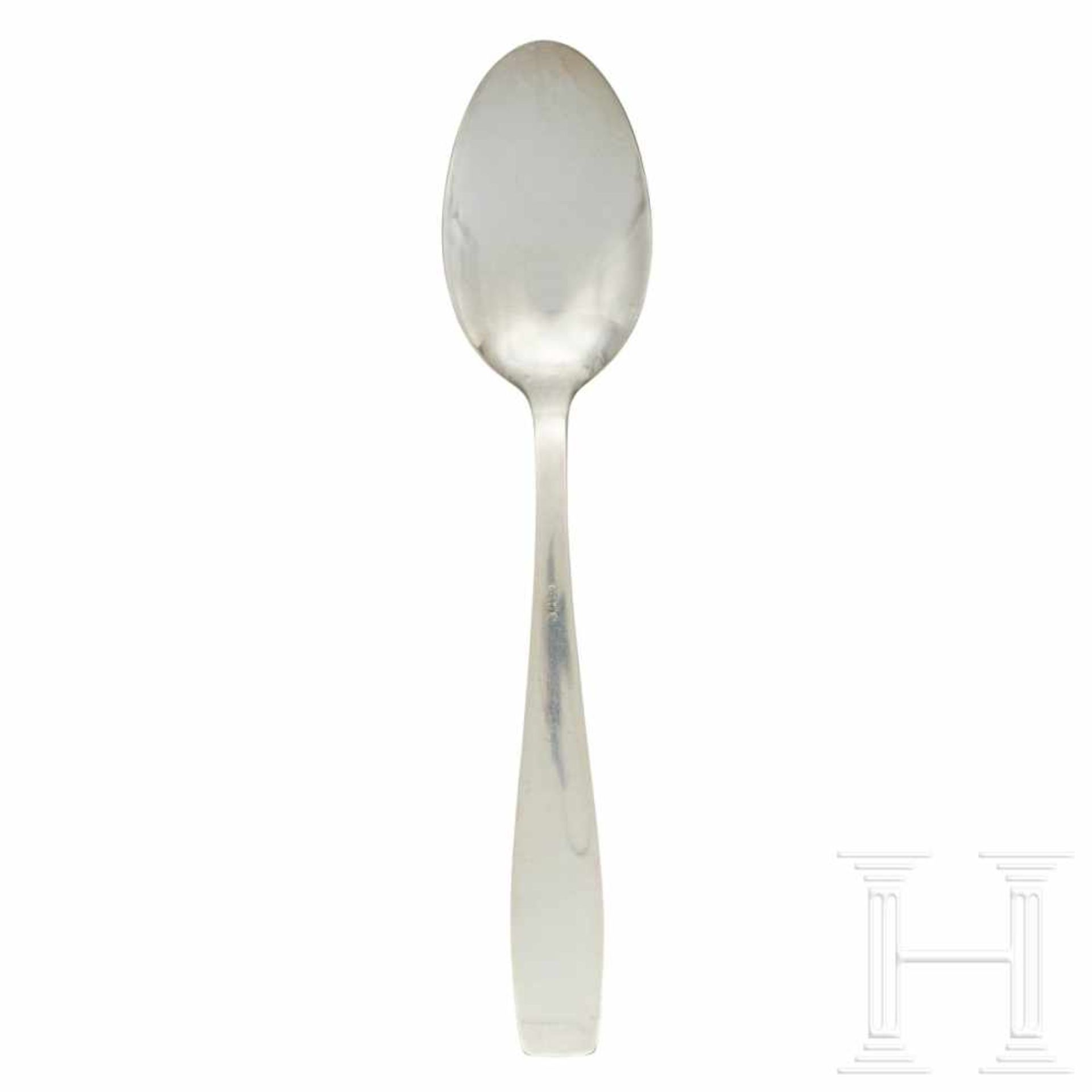 Adolf Hitler – a Dinner Spoon from his Personal Silver ServiceSo called “formal pattern” with raised - Bild 2 aus 2