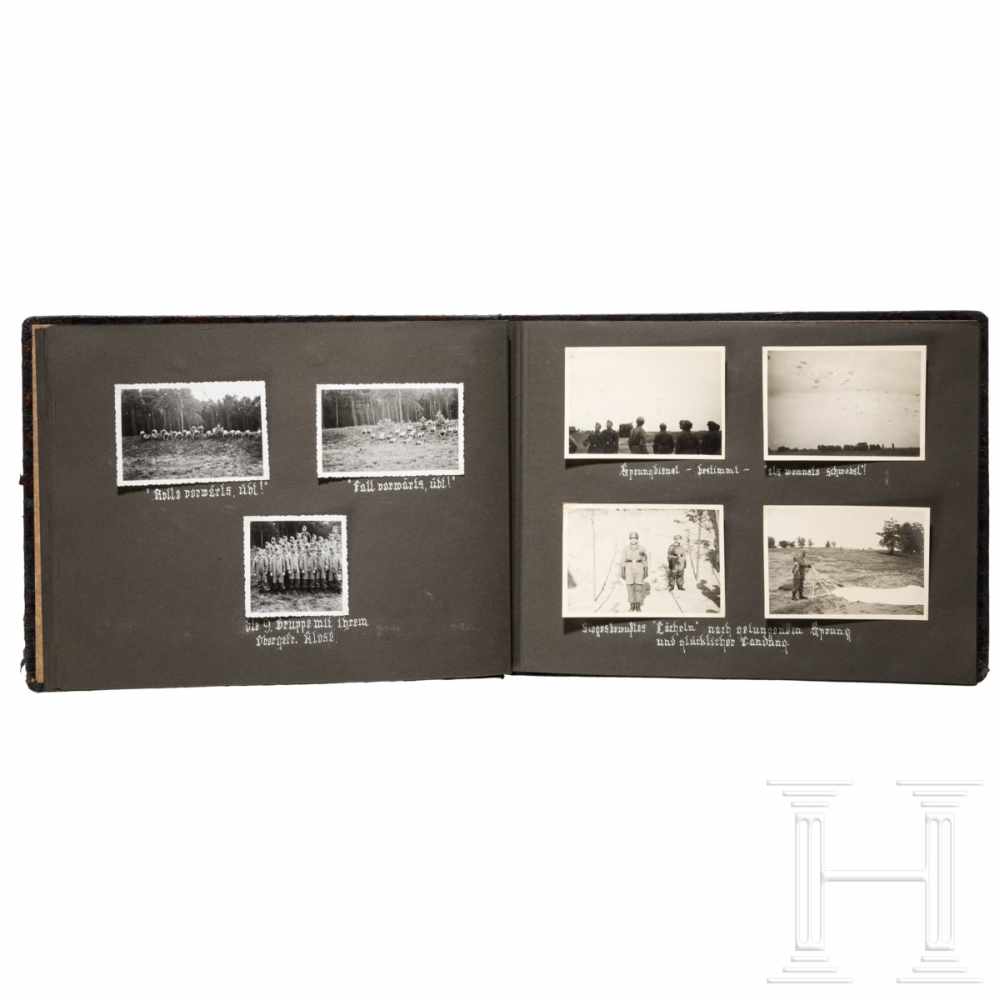 Drei Fotoalben eines Angehörigen der deutschen Fallschirmtruppe im 2. WeltkriegIn den drei Alben des - Image 6 of 6