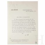 A letter from Hitler announcing Göring's appointment as head of the third Four Year Plan, dated 20