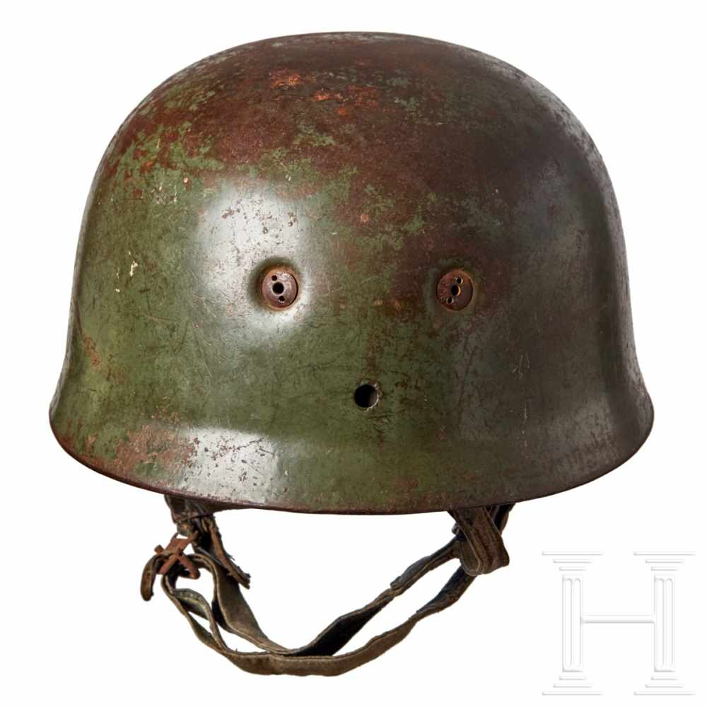 A double Decal Fallschirmjäger (paratrooper) Helmet1st model 1936 steel helmet, smooth field-grey - Image 7 of 13