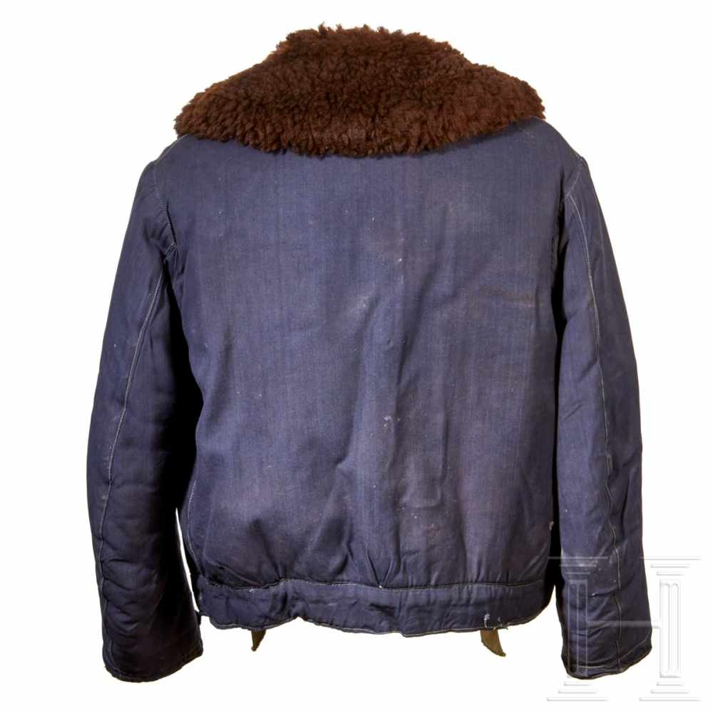 A Winter Flight JacketBlue, fur-lined winter flight jacket for aircraft crews constructed of woven - Image 2 of 8