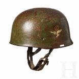 A double Decal Fallschirmjäger (paratrooper) Helmet1st model 1936 steel helmet, smooth field-grey