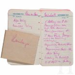 Hermann Göring - Ringbuchseiten aus seinem persönlichen Kalender für die Monate Oktober bis Dezember