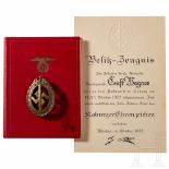 Ernst Wagner – a Coburg badge with award document and party membership bookThe Coburg badge of the