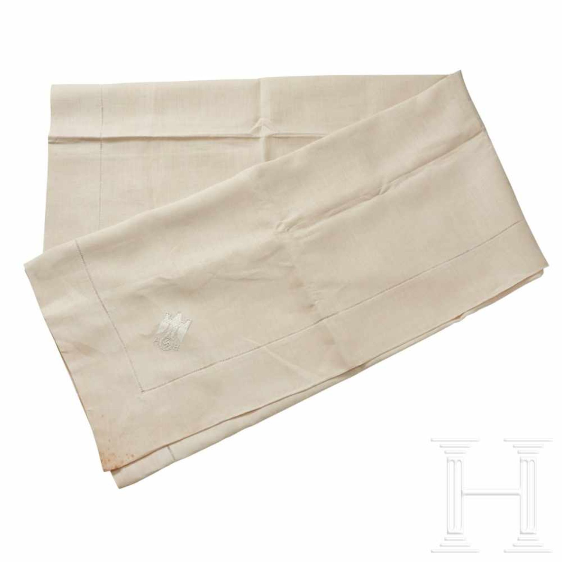 Adolf Hitler – a Table Cloth from Informal Personal Table ServiceCream color cloth linen with - Bild 4 aus 4