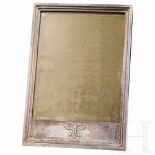 Adolf Hitler – a silver presentation frameA hand-hammered silver frame with a three-tiered profile