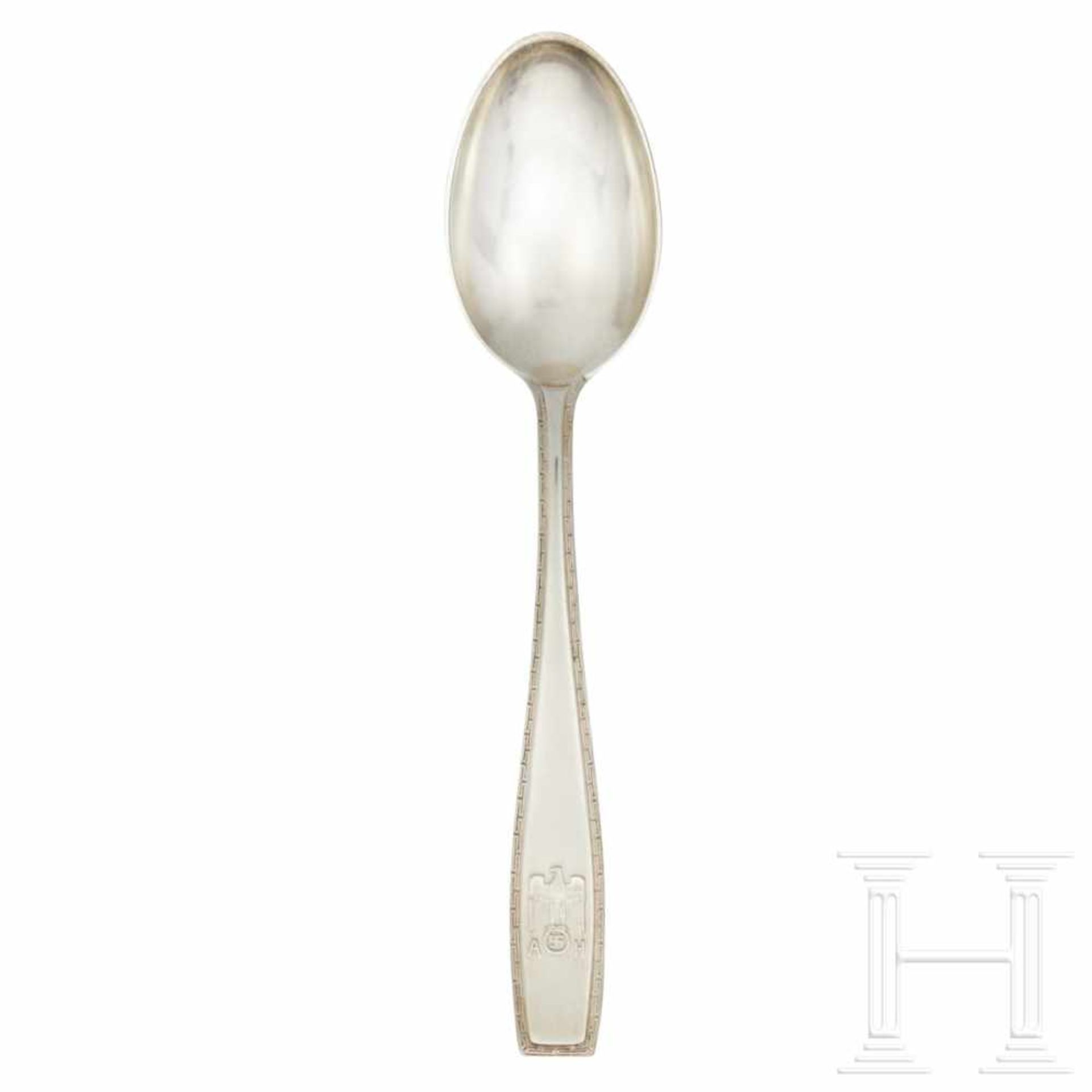 Adolf Hitler – a Lunch Spoon from his Personal Silver ServiceSo called “formal pattern” with