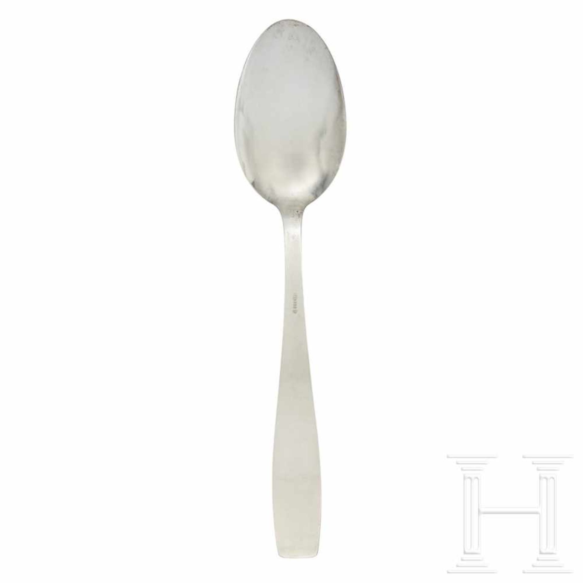 Adolf Hitler – a Dinner Spoon from his Personal Silver ServiceSo called “formal pattern” with raised - Bild 2 aus 4