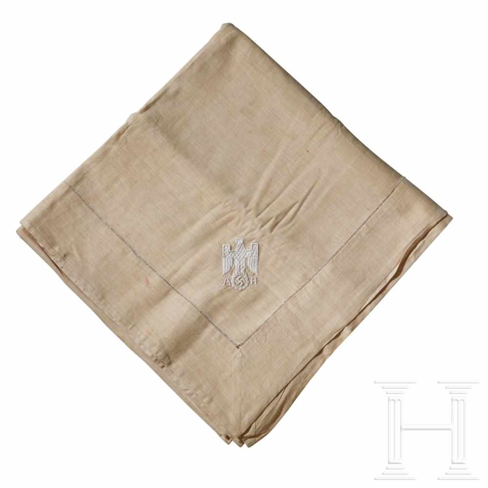 Adolf Hitler – a Table Cover from Informal Personal Table ServiceCream color cloth linen table cover