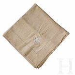 Adolf Hitler – a Table Cover from Informal Personal Table ServiceCream color cloth linen table cover