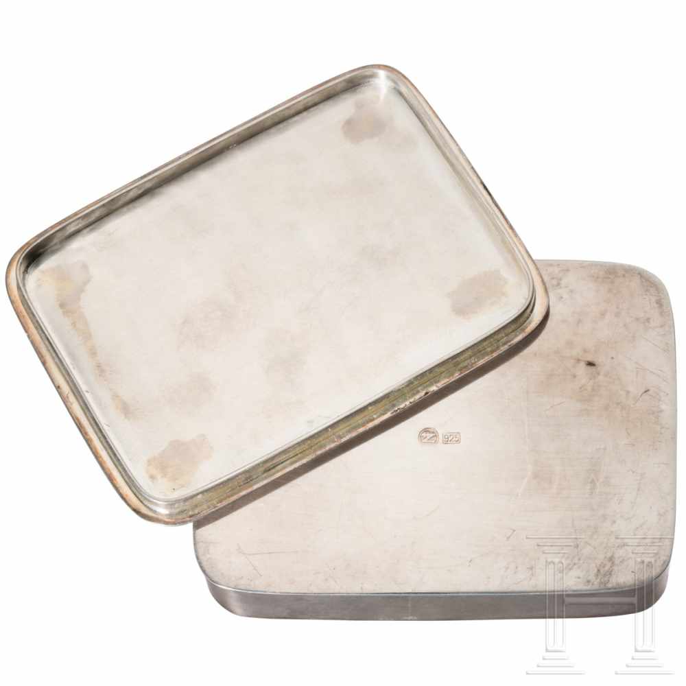 Edda Göring - silver lidded box on the occasion of Eddas birth on 2 June 1938Silberne Deckeldose mit - Image 3 of 4